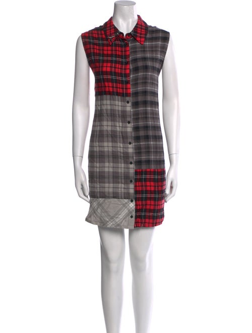 Alice + Olivia Plaid Print Mini Dress