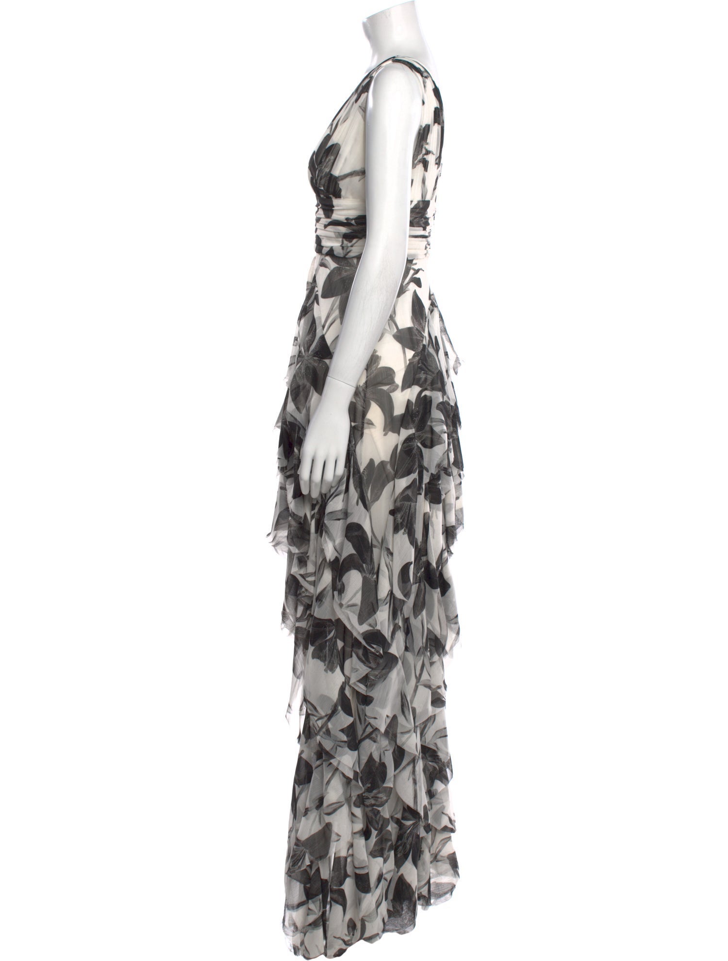 Alice + Olivia Floral Print Long Dress