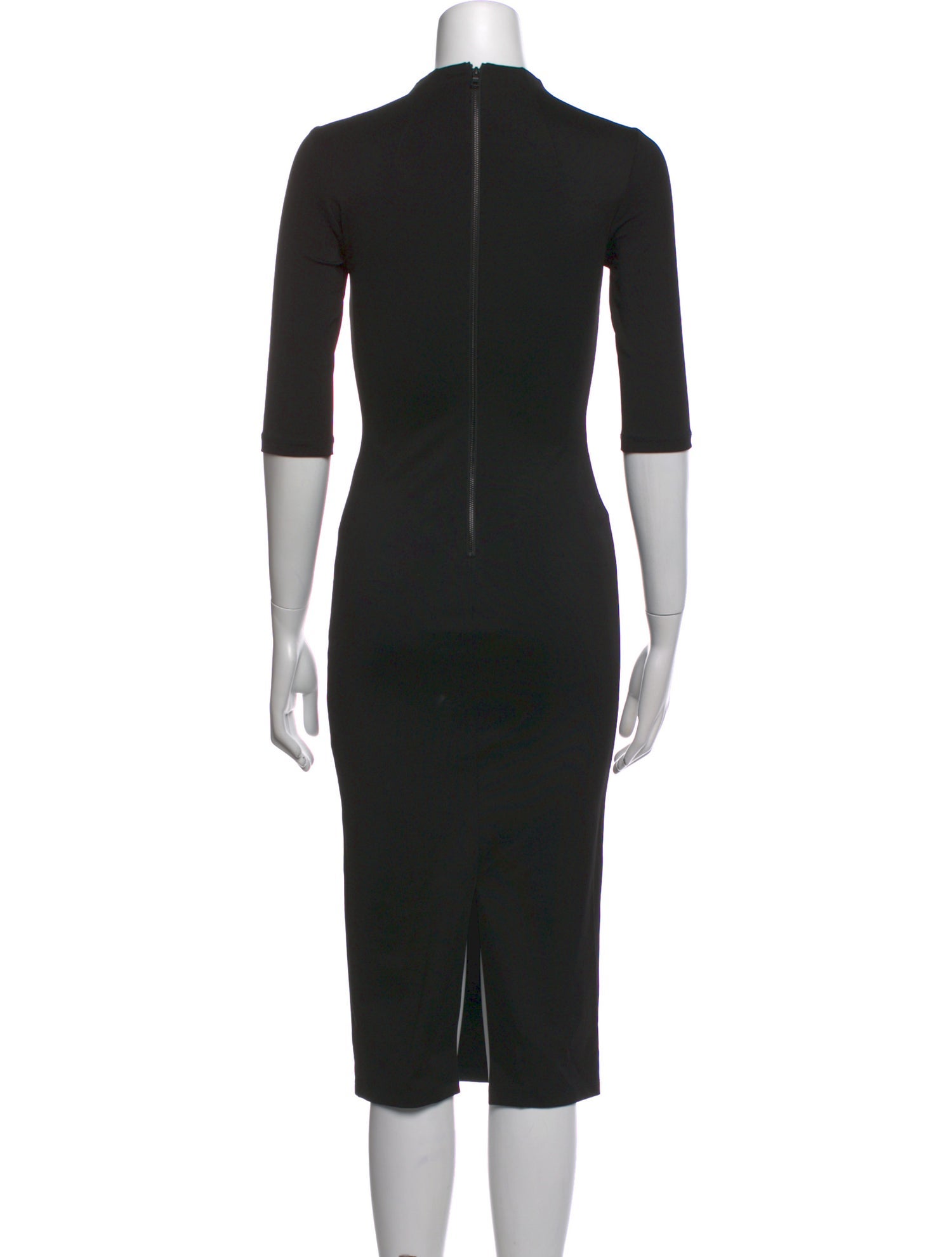 Alice + Olivia Mock Neck Midi Length Dress