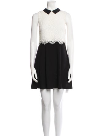 Alice + Olivia Colorblock Pattern Mini Dress