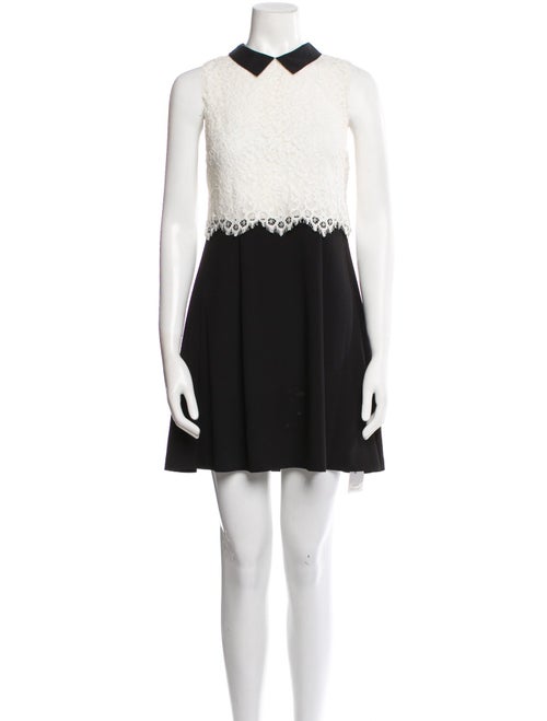 Alice + Olivia Colorblock Pattern Mini Dress