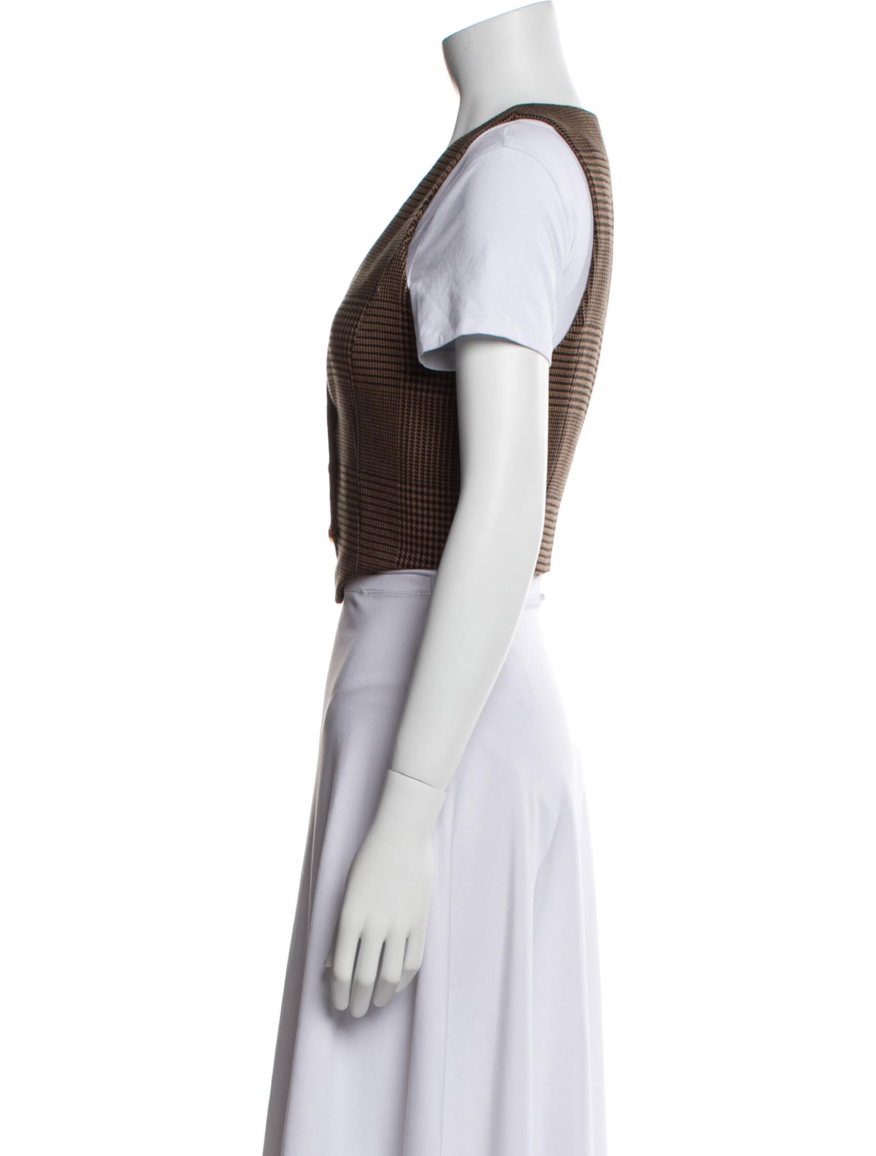 Alice + Olivia Houndstooth Print Vest