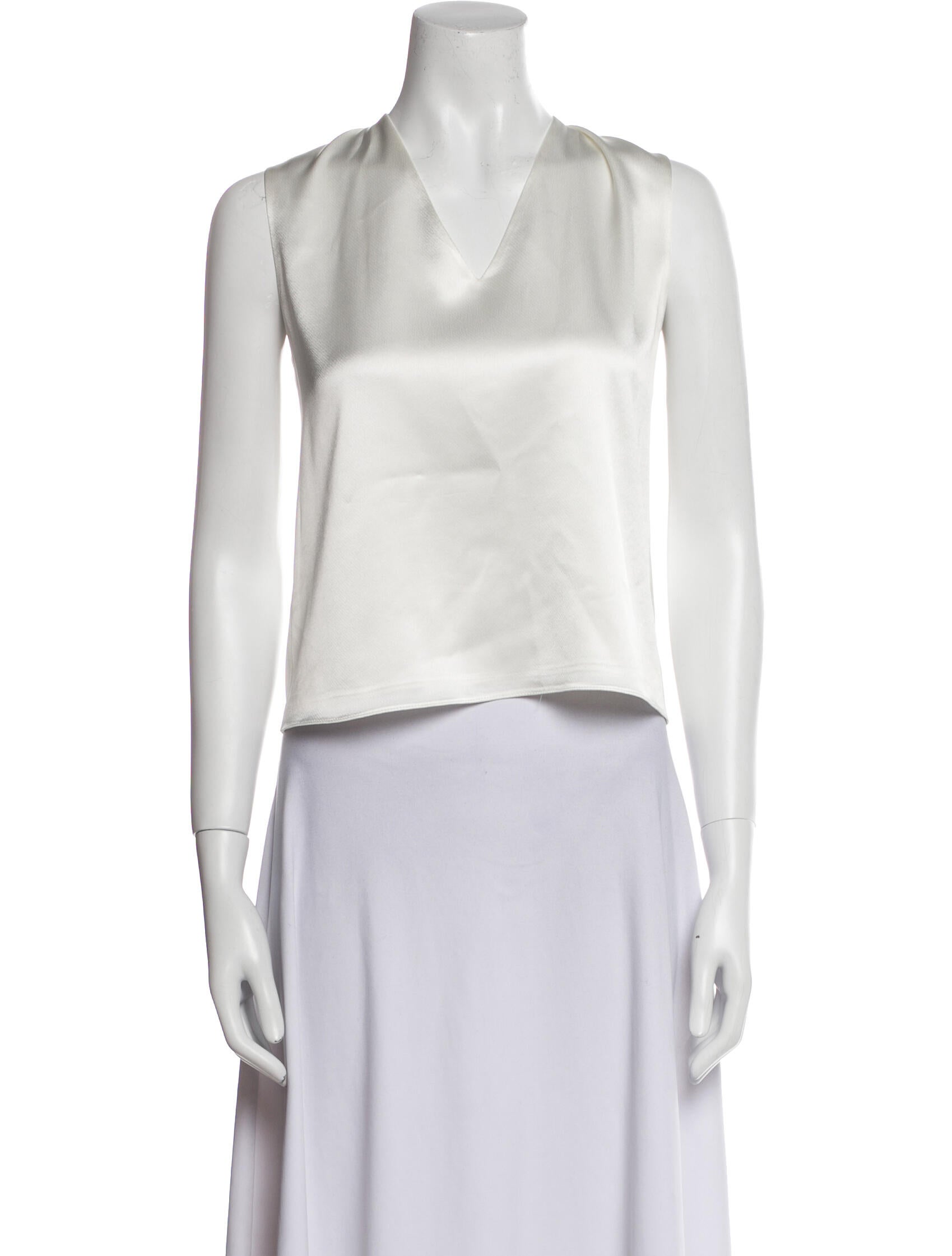 Alice + Olivia V-Neck Sleeveless Crop Top