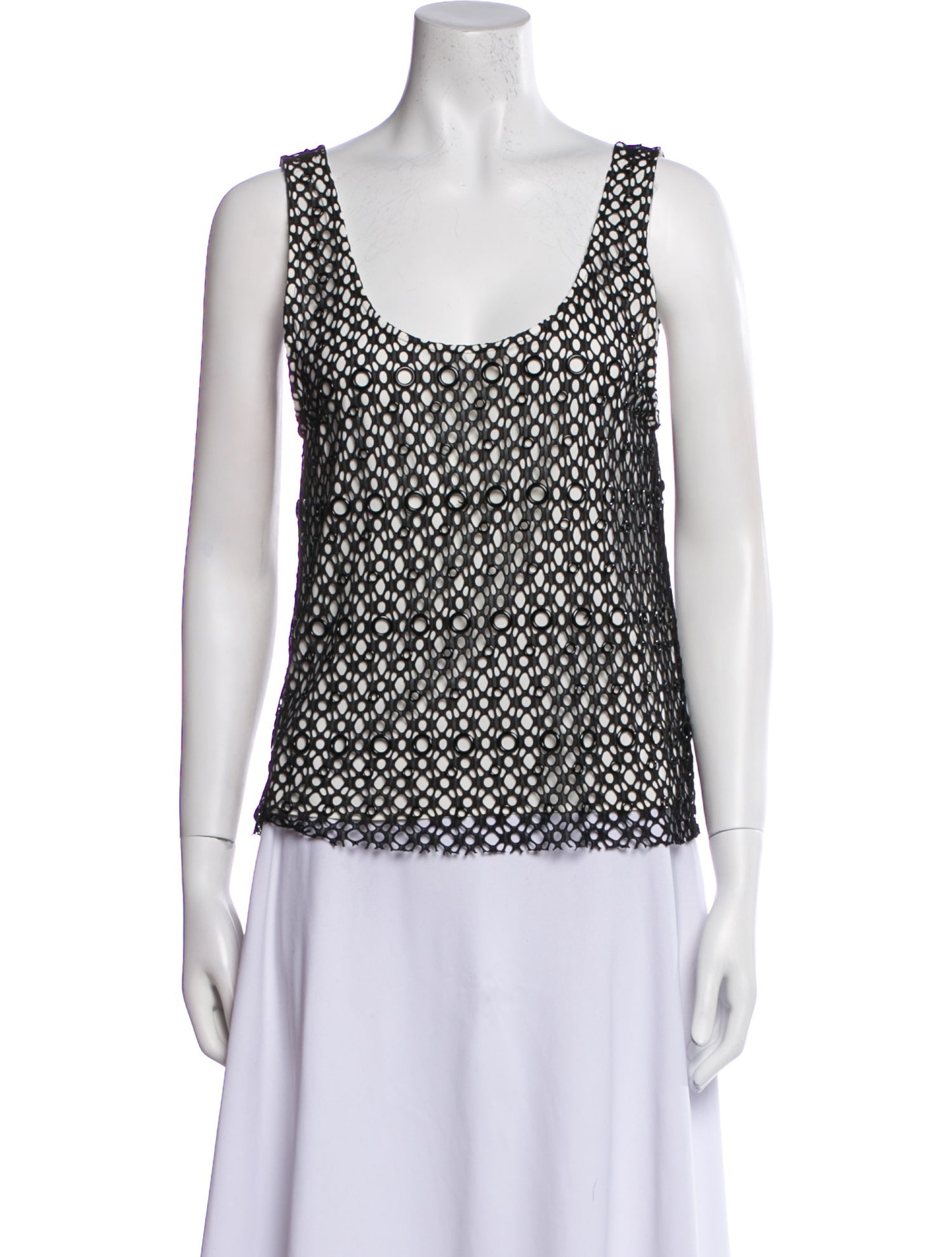 Alice + Olivia Printed Scoop Neck Top