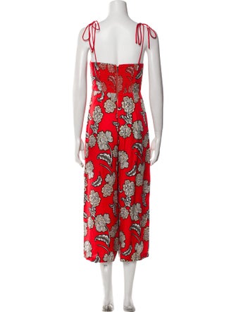 Alice + Olivia Printed Square Neckline Jumpsuit