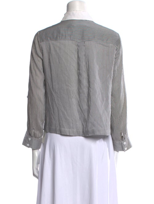 Alice + Olivia Striped Long Sleeve Button-Up Top