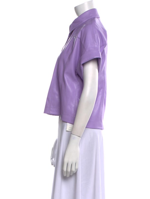 Alice + Olivia Short Sleeve Button-Up Top