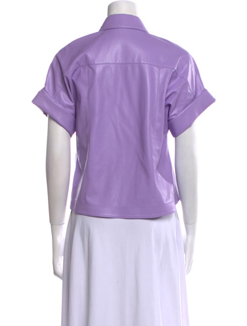 Alice + Olivia Short Sleeve Button-Up Top