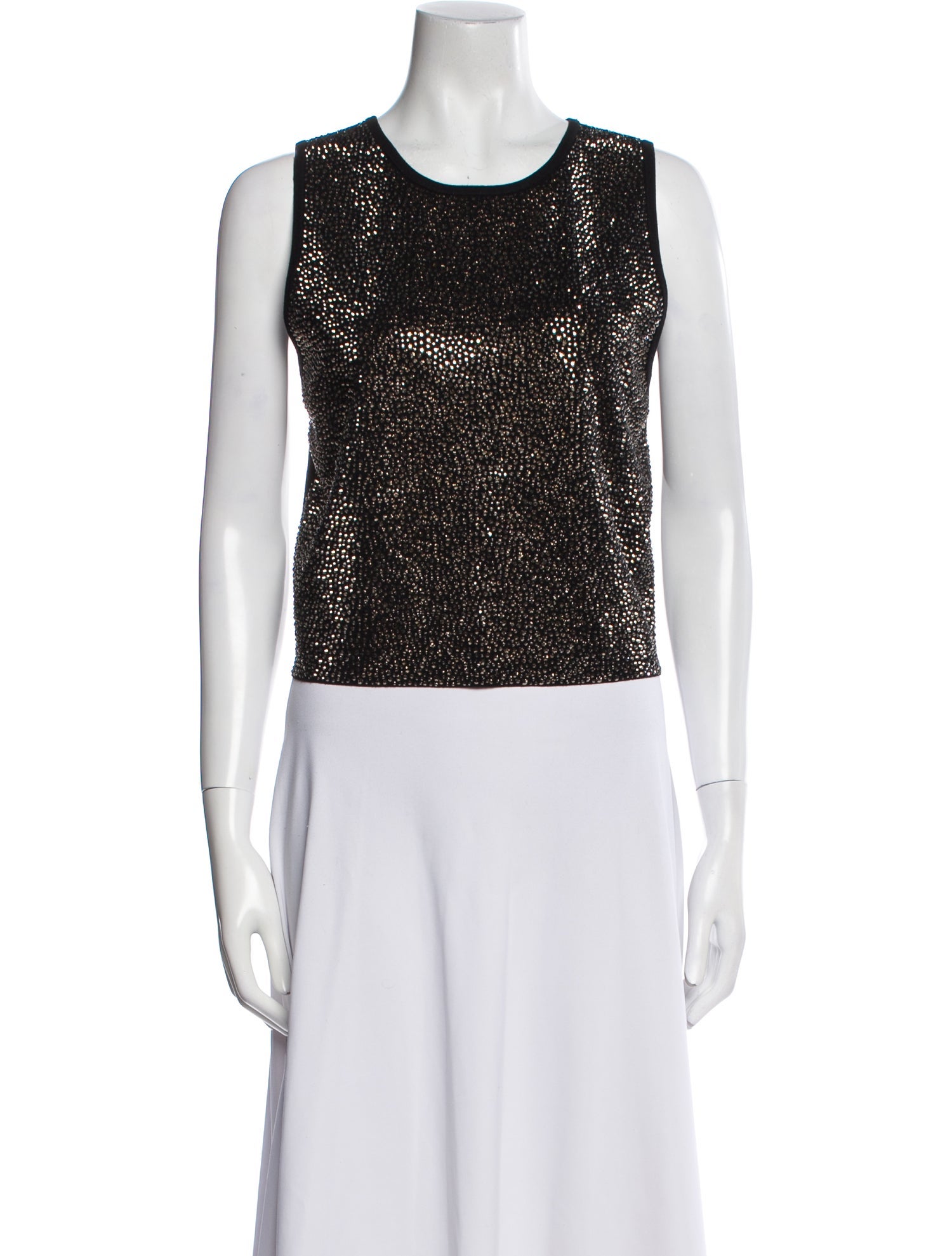 Alice + Olivia Scoop Neck Sleeveless Crop Top