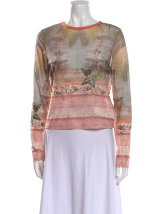 Alice + Olivia Printed Crew Neck Sweatshirt