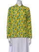 Alice + Olivia Silk Printed Button-Up Top