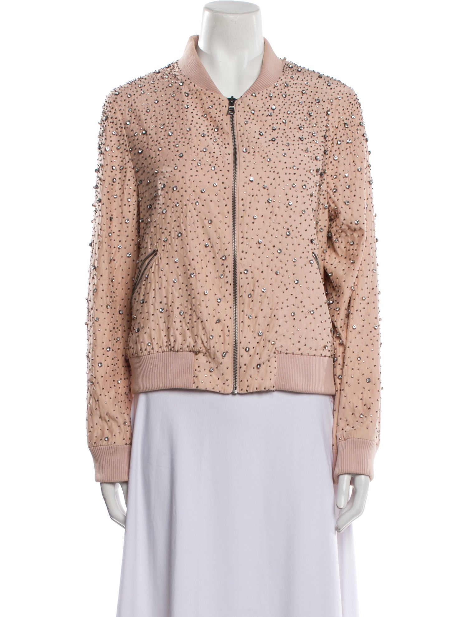 Alice + Olivia Silk Printed Bomber Jacket