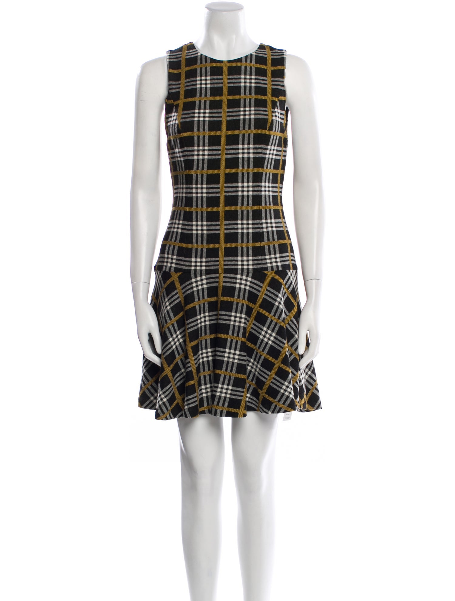 Alice + Olivia Plaid Print Mini Dress