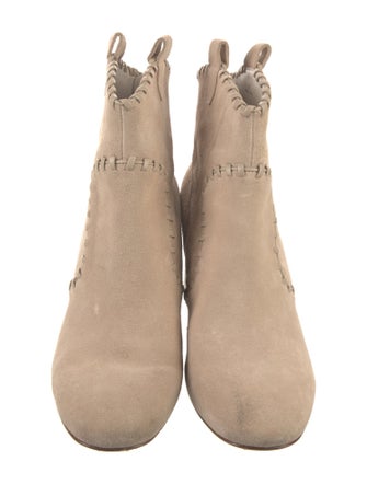Alice + Olivia Suede Whipstitch Trim Boots