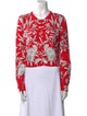 Alice + Olivia Floral Print Crew Neck Sweater