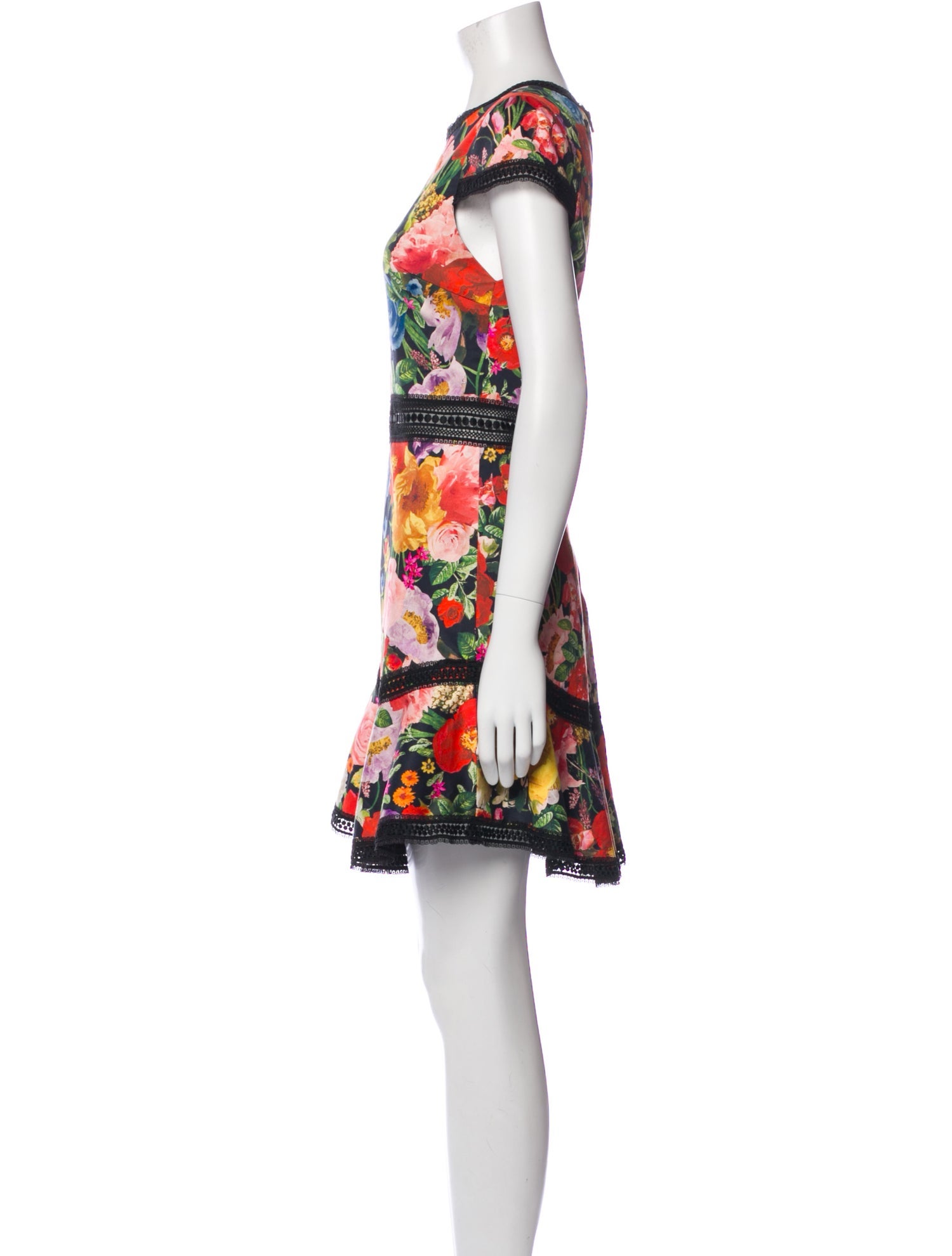 Alice + Olivia Floral Print Mini Dress