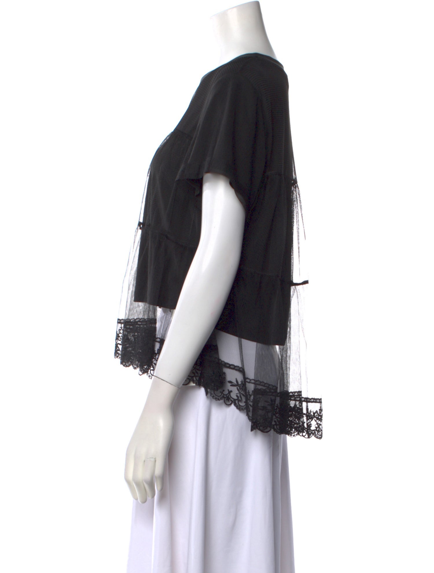 Alice + Olivia Bateau Neckline Short Sleeve Blouse