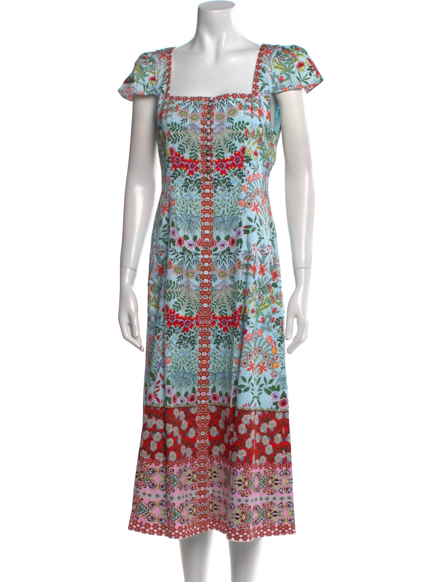 Alice + Olivia Floral Print Long Dress