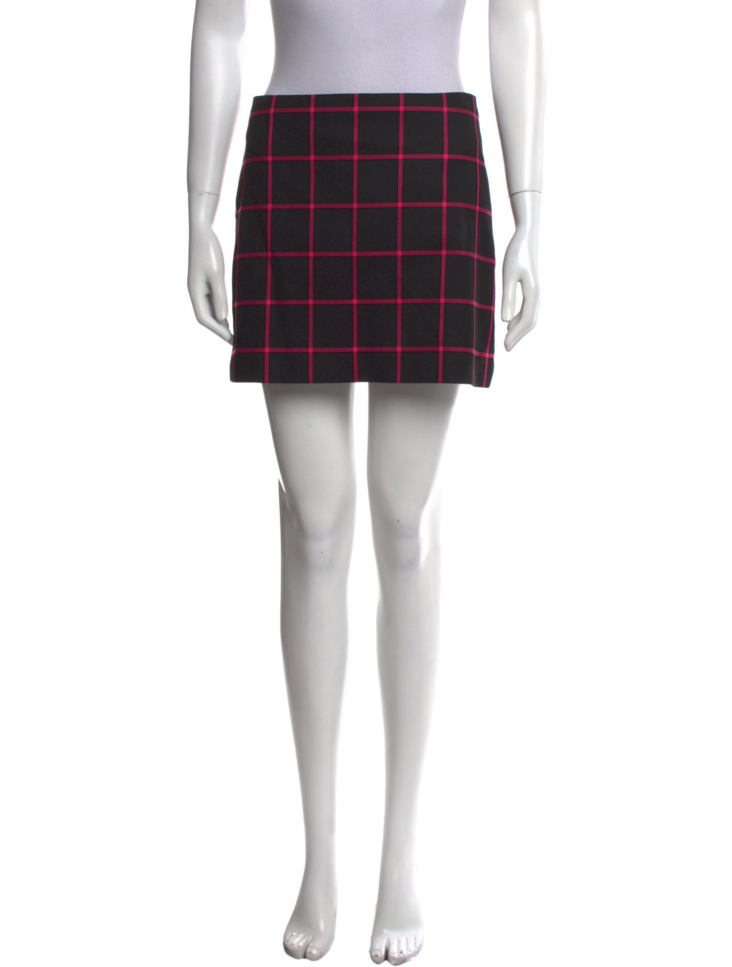 Alice + Olivia Plaid Print Mini Skirt