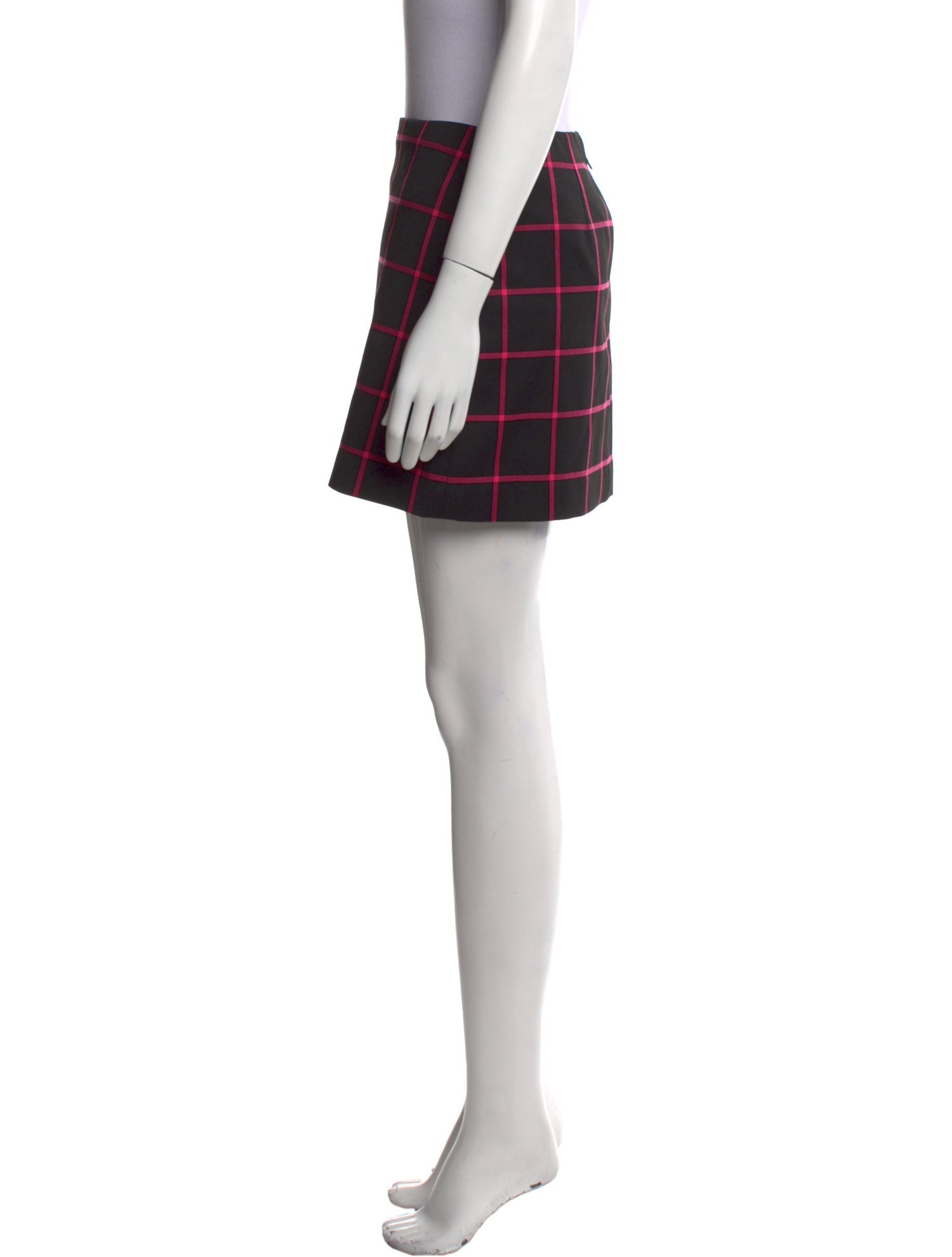 Alice + Olivia Plaid Print Mini Skirt