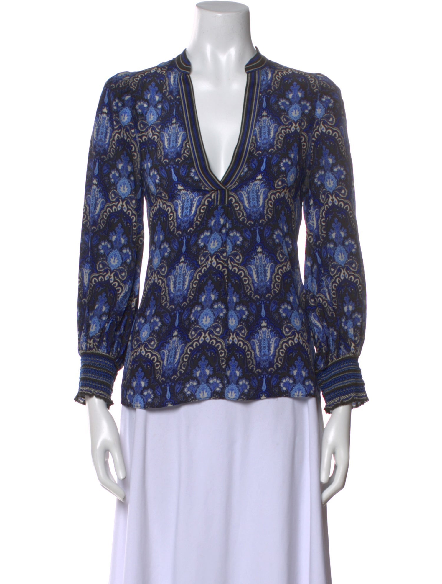 Alice + Olivia Silk Printed Blouse