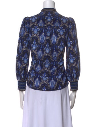 Alice + Olivia Silk Printed Blouse
