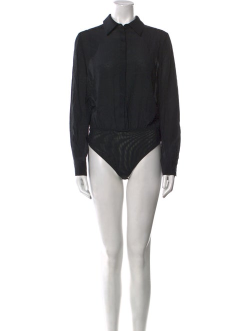 Alice + Olivia Silk Long Sleeve Bodysuit