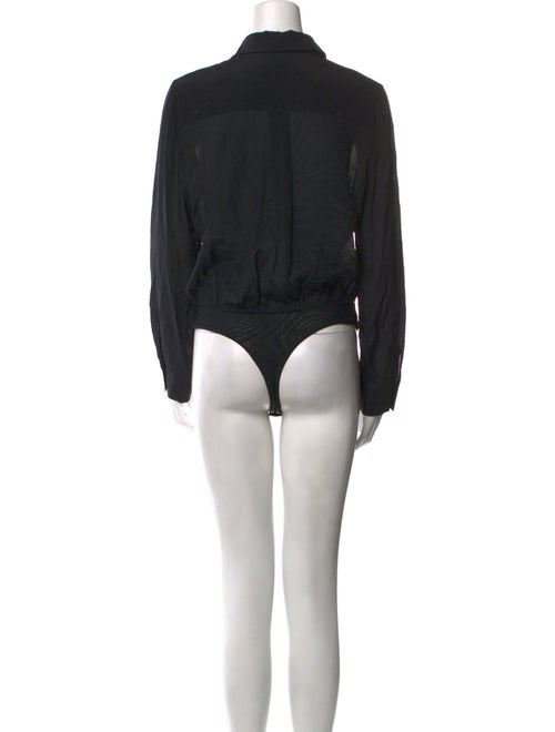 Alice + Olivia Silk Long Sleeve Bodysuit