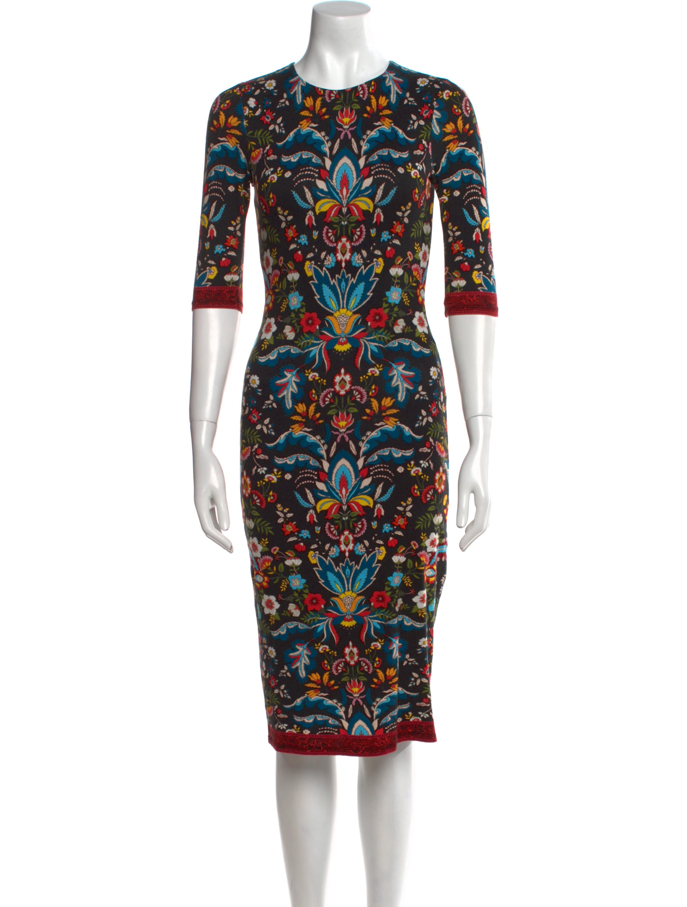 Alice + Olivia Printed Midi Length Dress