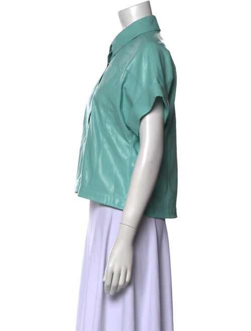 Alice + Olivia Short Sleeve Button-Up Top