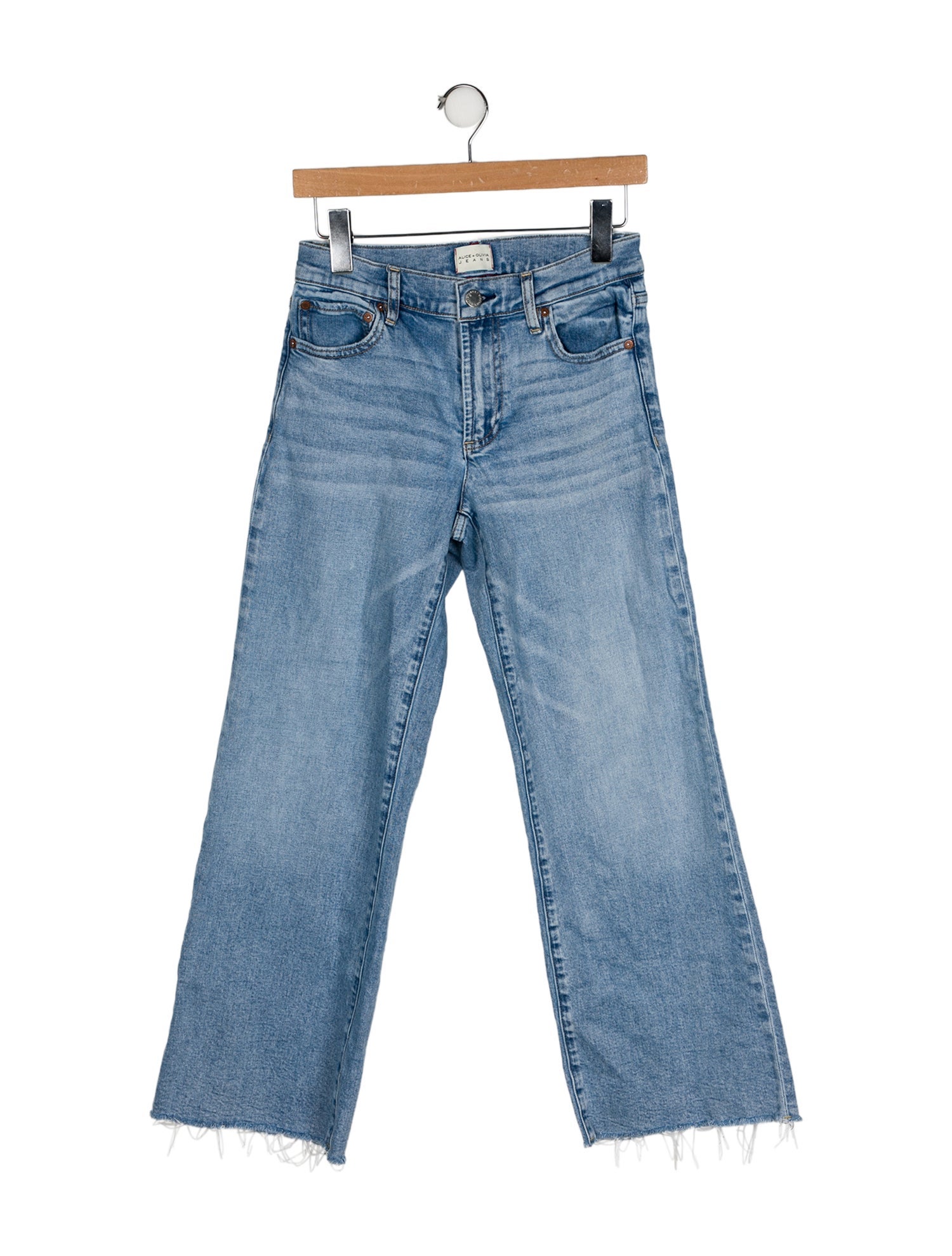 Alice + Olivia Mid-Rise Wide Leg Jeans