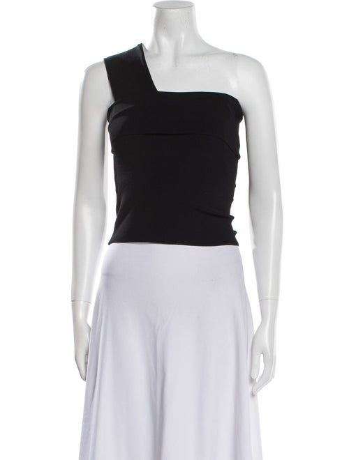 Alice + Olivia One-Shoulder Sleeveless Crop Top
