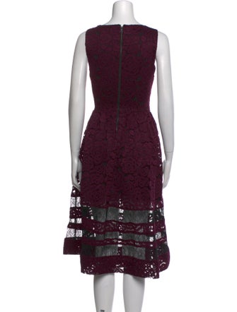 Alice + Olivia Lace Pattern Midi Length Dress