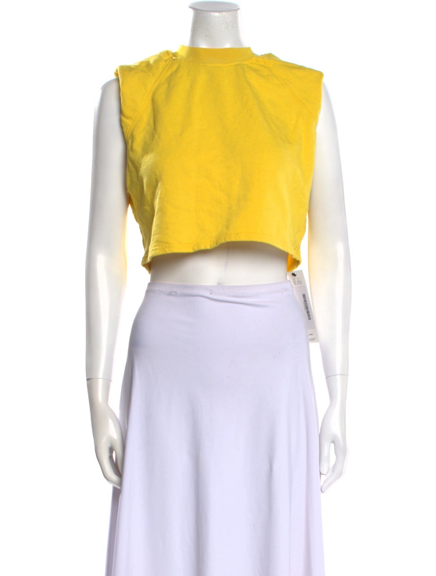 Alice + Olivia Crew Neck Sleeveless Crop Top