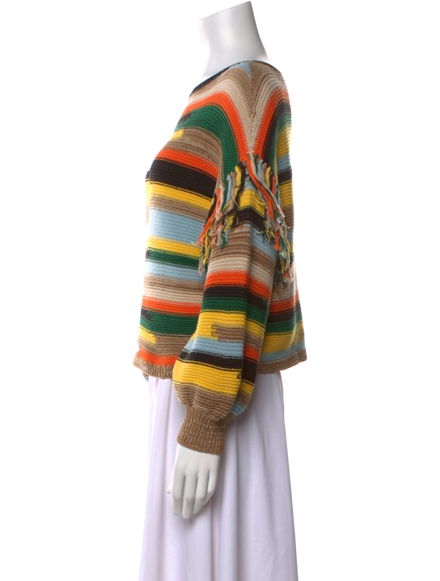 Alice + Olivia Striped Bateau Neckline Sweater