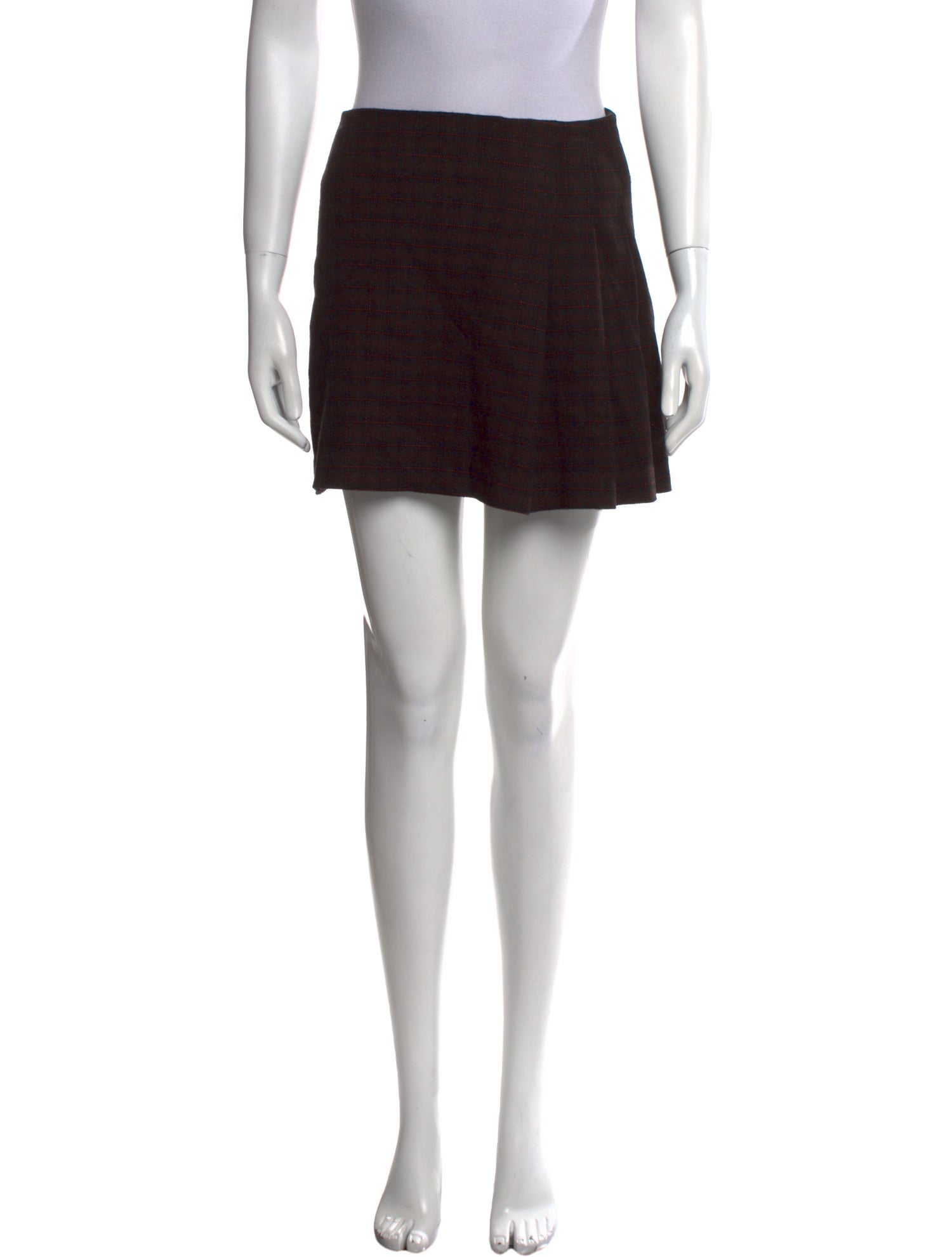 Alice + Olivia Pleated Accents Mini Skirt
