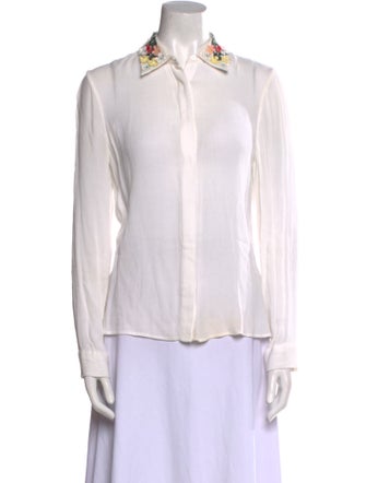Alice + Olivia Long Sleeve Button-Up Top