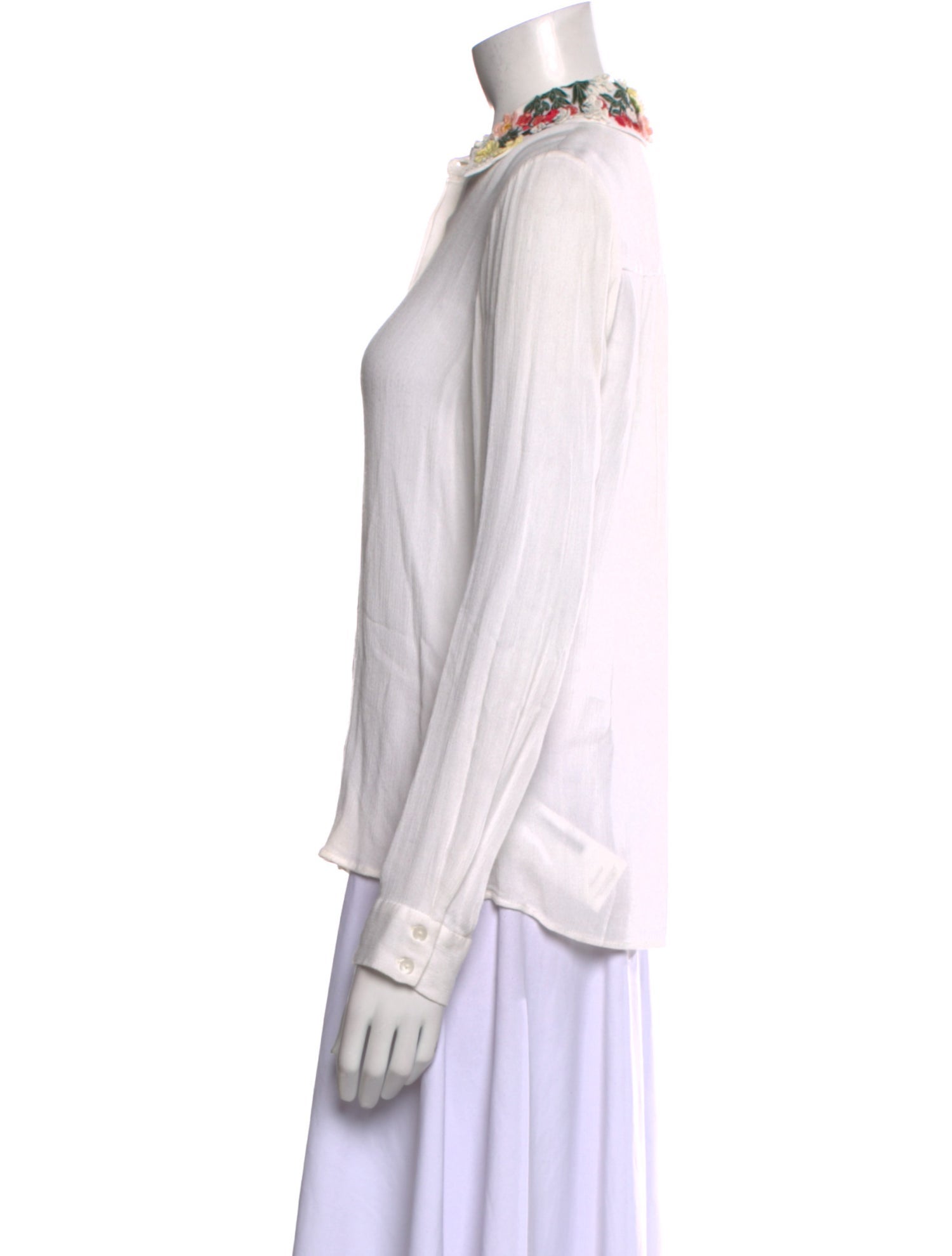 Alice + Olivia Long Sleeve Button-Up Top