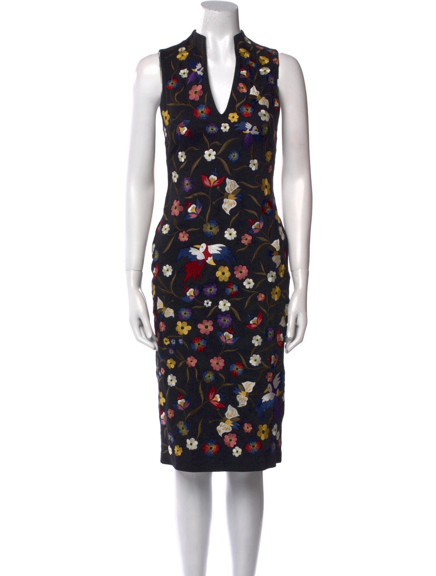 Alice + Olivia Floral Print Midi Length Dress