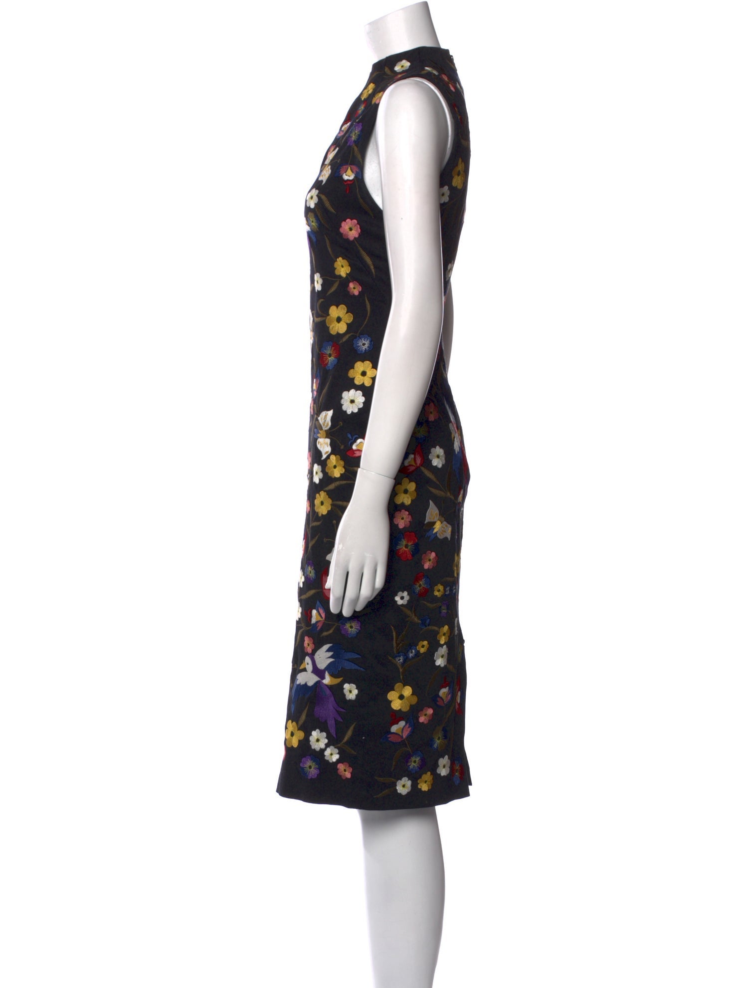 Alice + Olivia Floral Print Midi Length Dress