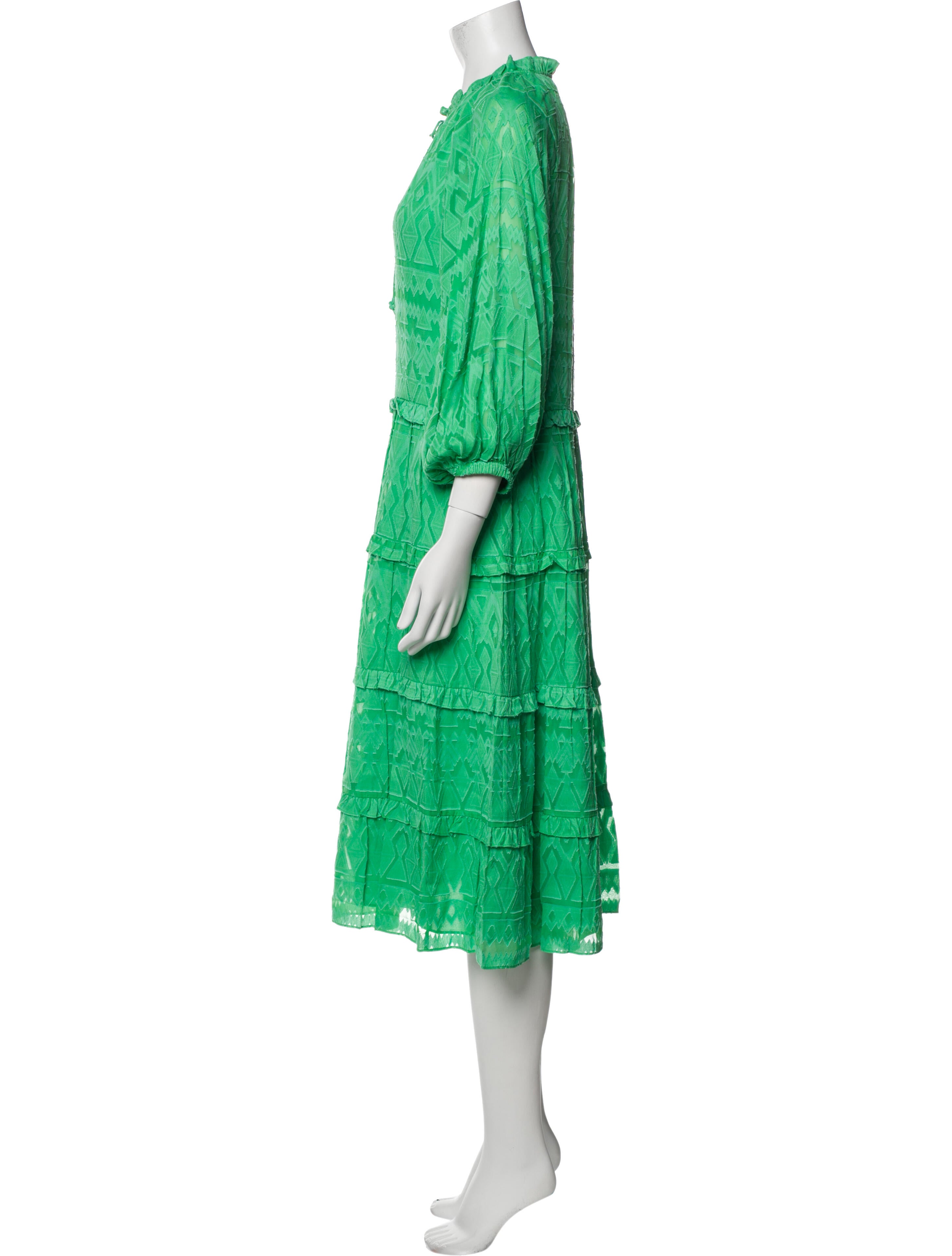 Alice + Olivia Silk Midi Length Dress
