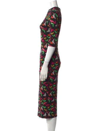 Alice + Olivia Printed Midi Length Dress