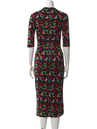 Alice + Olivia Printed Midi Length Dress