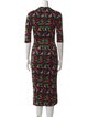 Alice + Olivia Printed Midi Length Dress