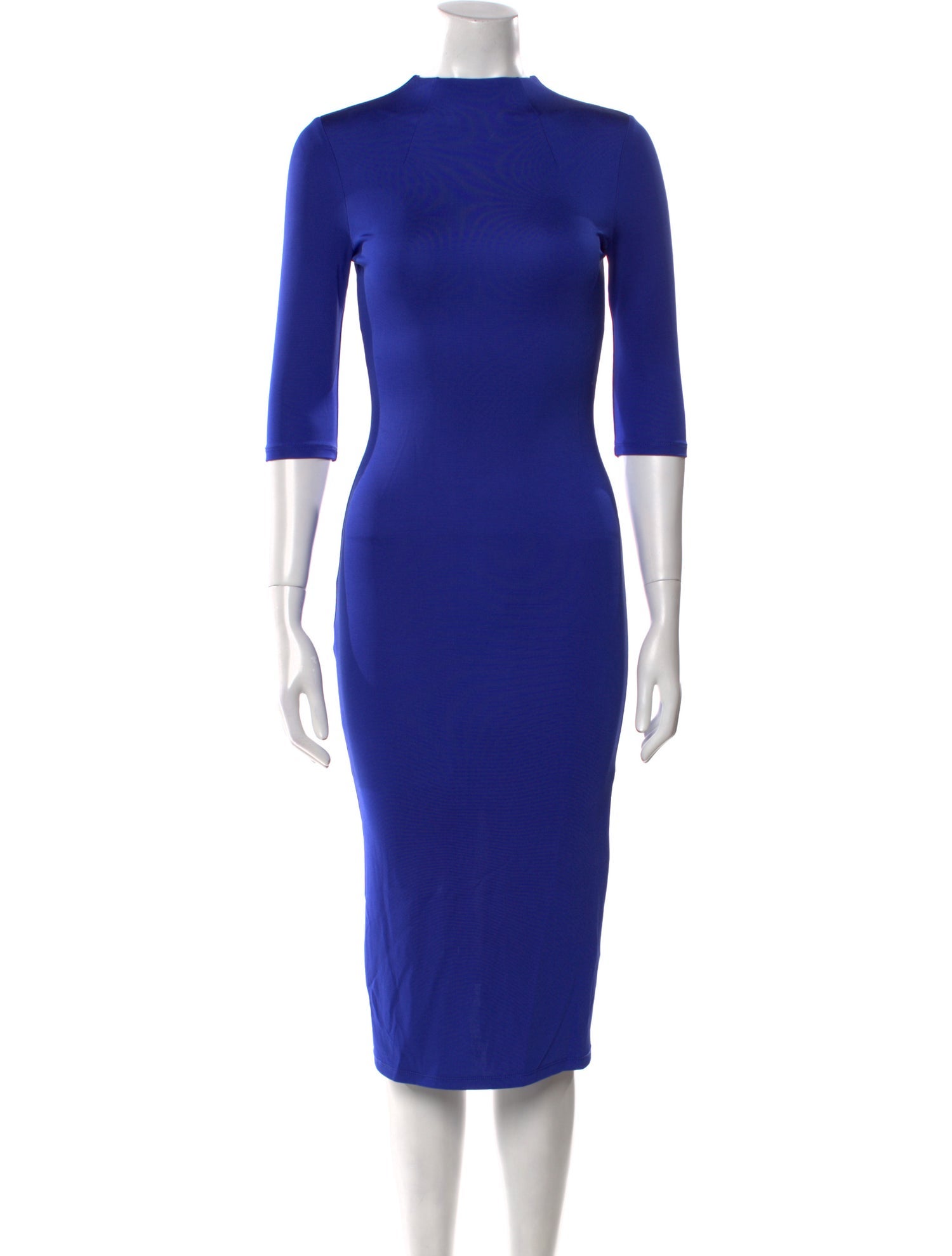 Alice + Olivia Mock Neck Midi Length Dress