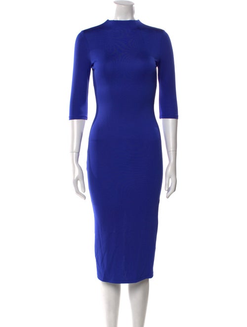 Alice + Olivia Mock Neck Midi Length Dress