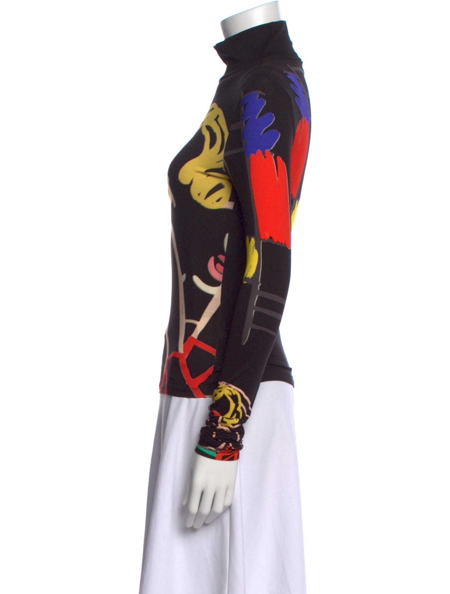Alice + Olivia Printed Turtleneck Top
