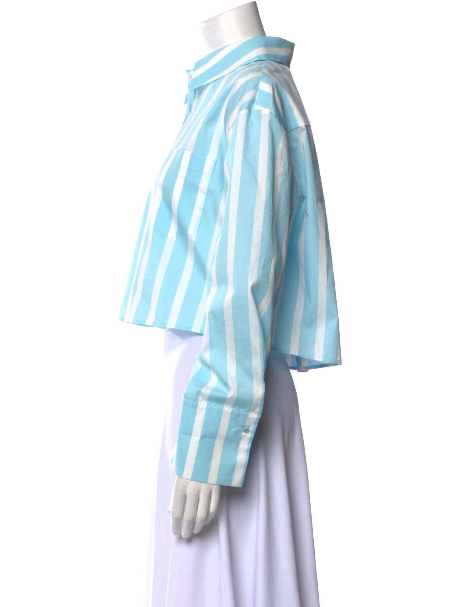 Alice + Olivia Striped Long Sleeve Crop Top w/ Tags