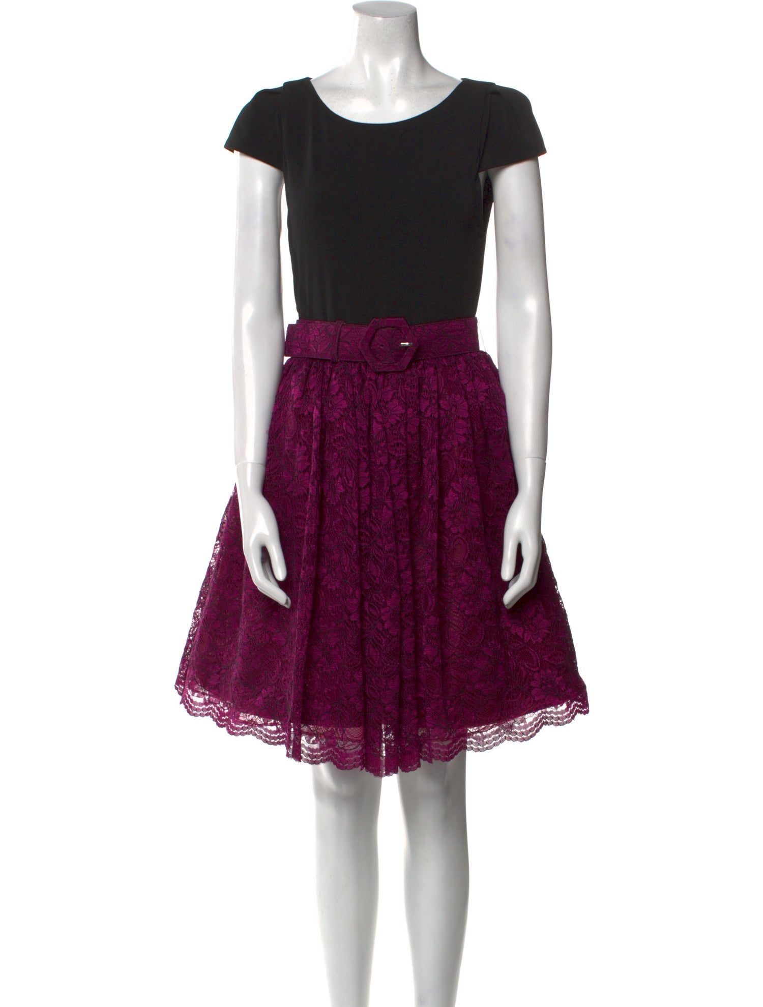 Alice + Olivia Colorblock Pattern Knee-Length Dress