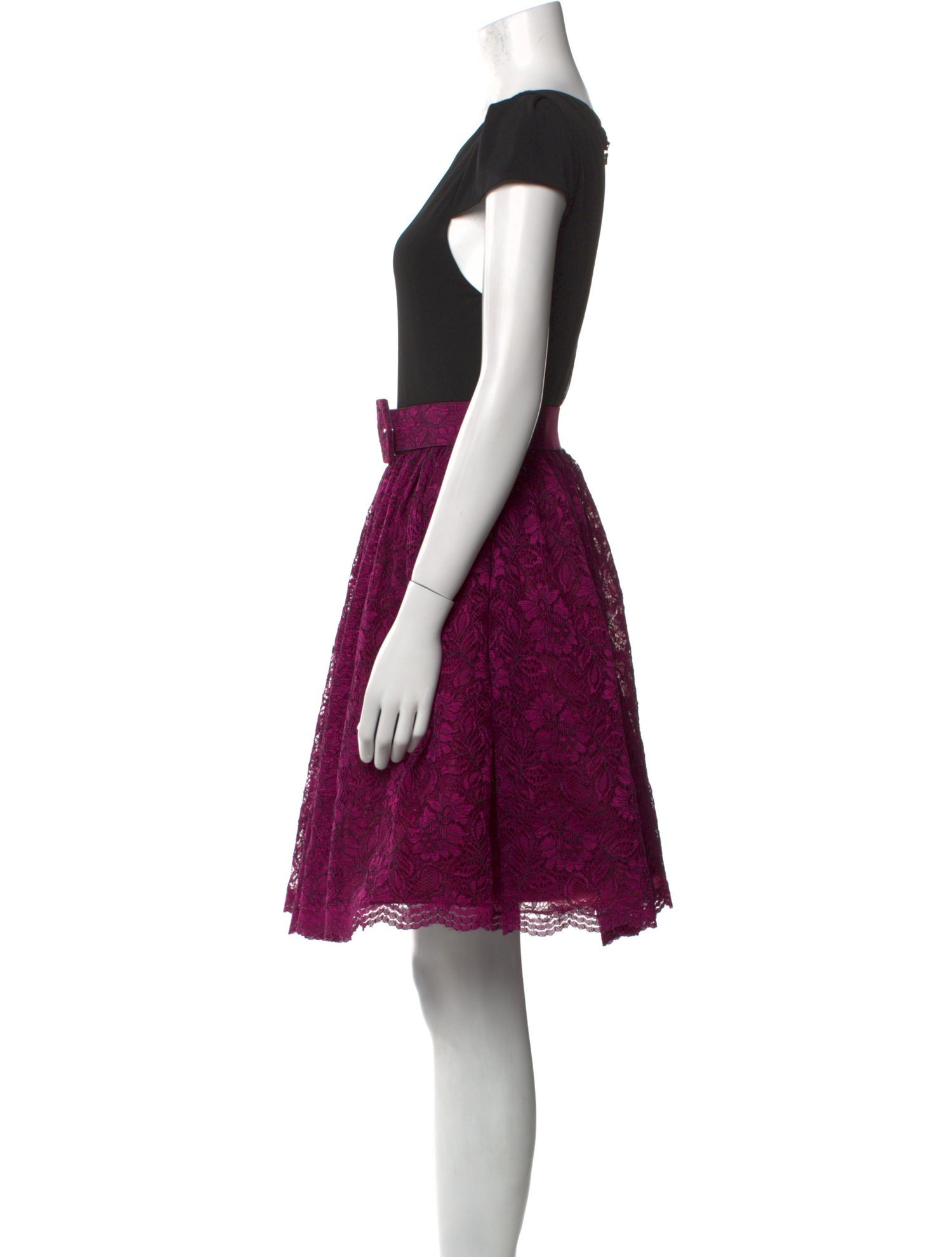 Alice + Olivia Colorblock Pattern Knee-Length Dress